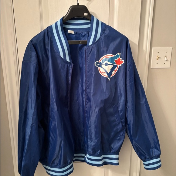 Blue Jay Other - Blue Bomber Jacket with Logo